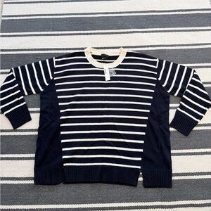 J. Crew collection 100% cashmere striped sweater L new